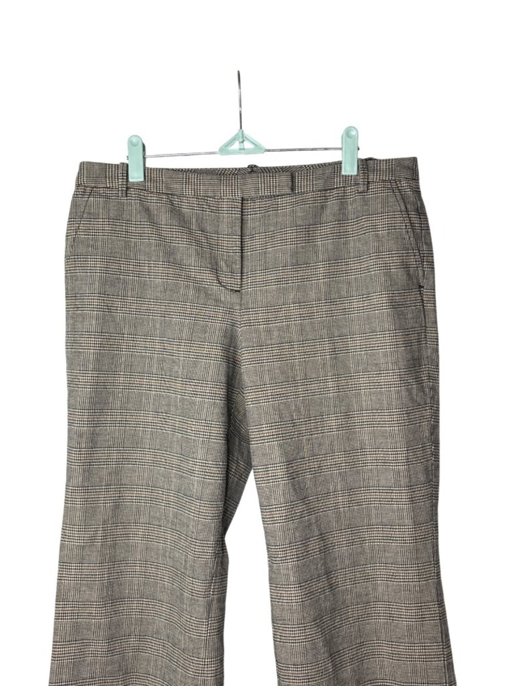 Ann Taylor LOFT Marisa Wide Leg Dress Pants Size 10 Vintage Y2K Plaid Multicolor - Picture 2 of 7